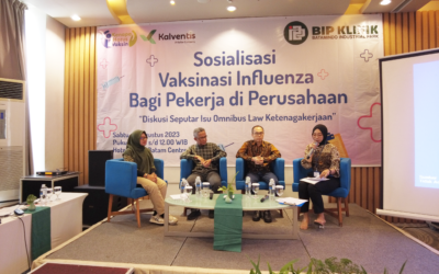 Seminar Kesehatan, “Sosialisasi Vaksinasi Influenza Bagi Pekerja di Perusahaan dan Diskusi Seputar Isu Omnibus Law Ketenagakerjaan.”